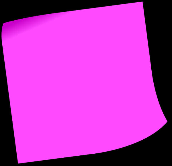 Pink Curved Sticky Note PNG Image