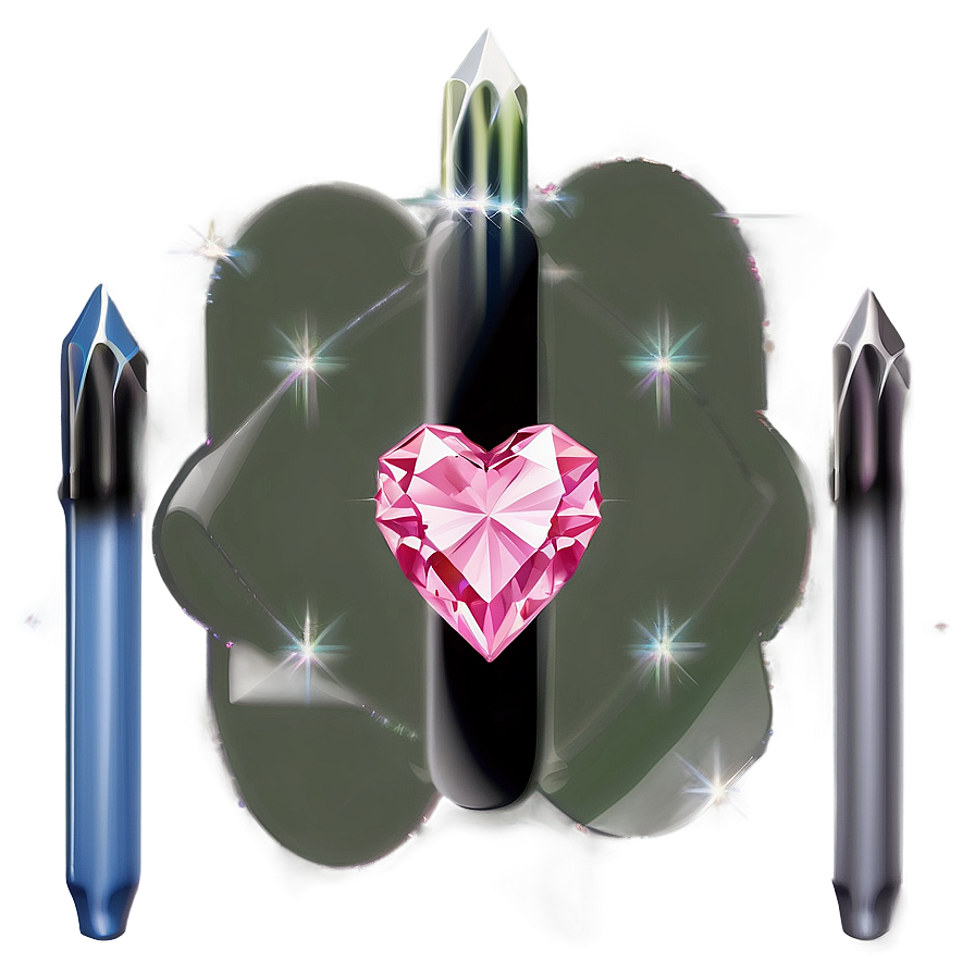 Pink Diamond Heart Beauty Icon Png Vtk11 PNG Image