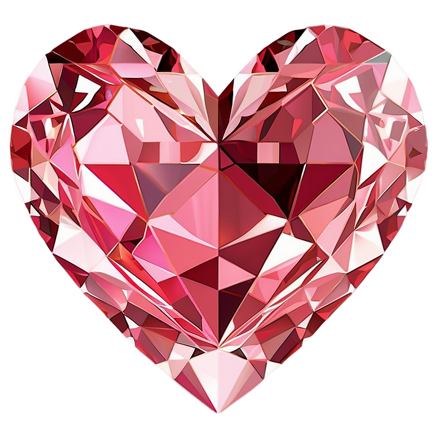 Pink Diamond Heart Love Emblem Png 41 PNG Image