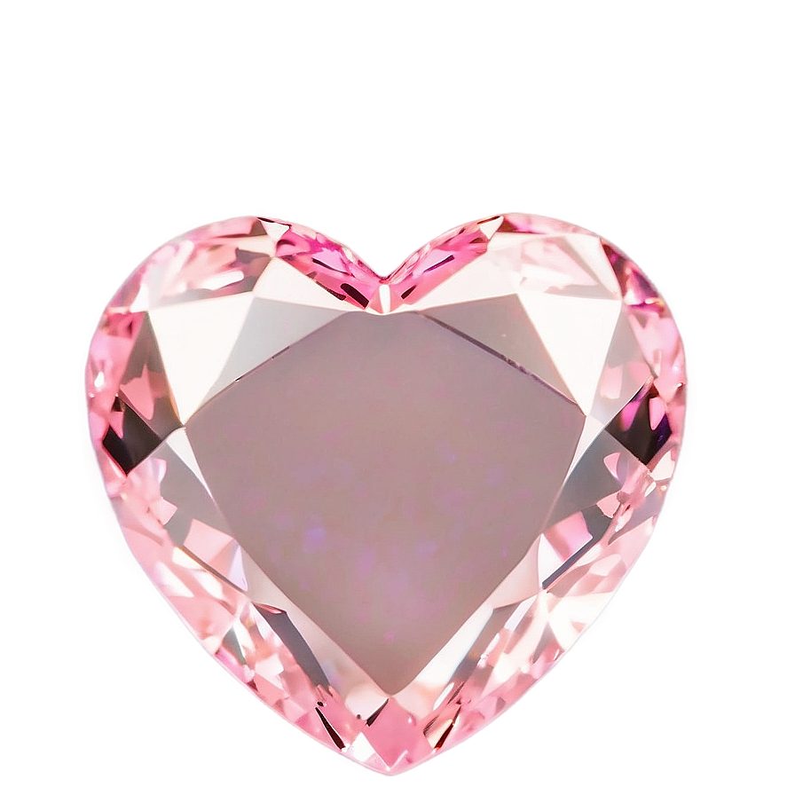 Pink Diamond Heart Spectacle Png Ygj PNG Image