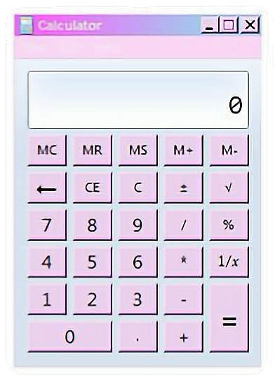 Pink Digital Calculator PNG Image