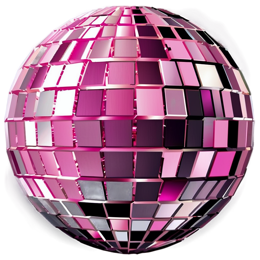 Pink Disco Ball Reflections PNG Image