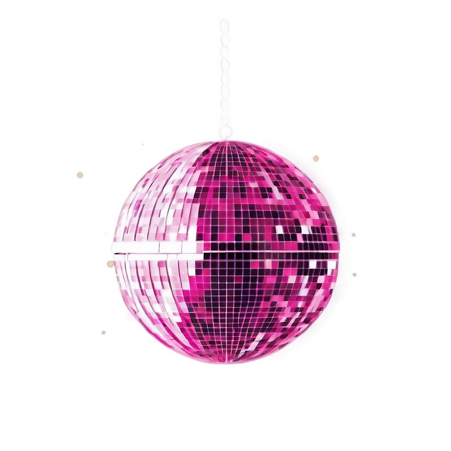 Pink Disco Ball Sparkle PNG Image