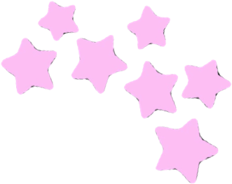 Pink Doodle Stars Stickers PNG Image