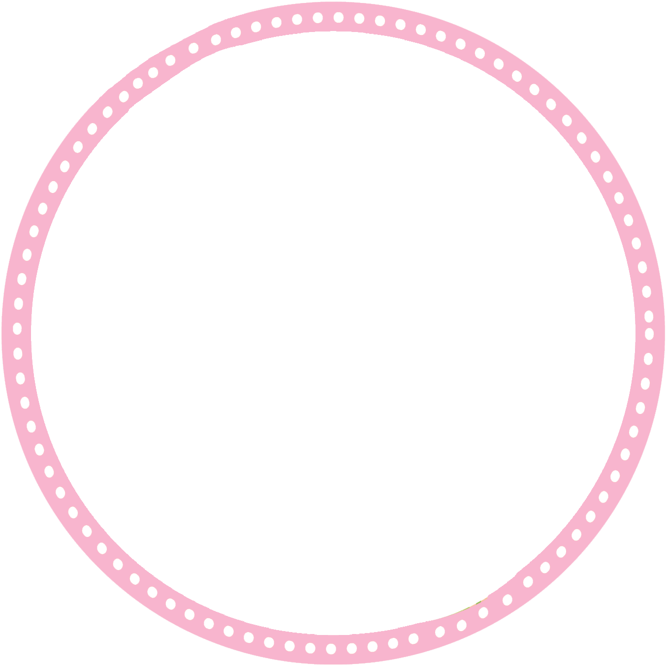 Pink Dotted Circle Border Graphic PNG Image