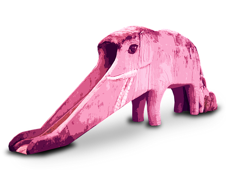 Pink Elephant Artwork PNG Image