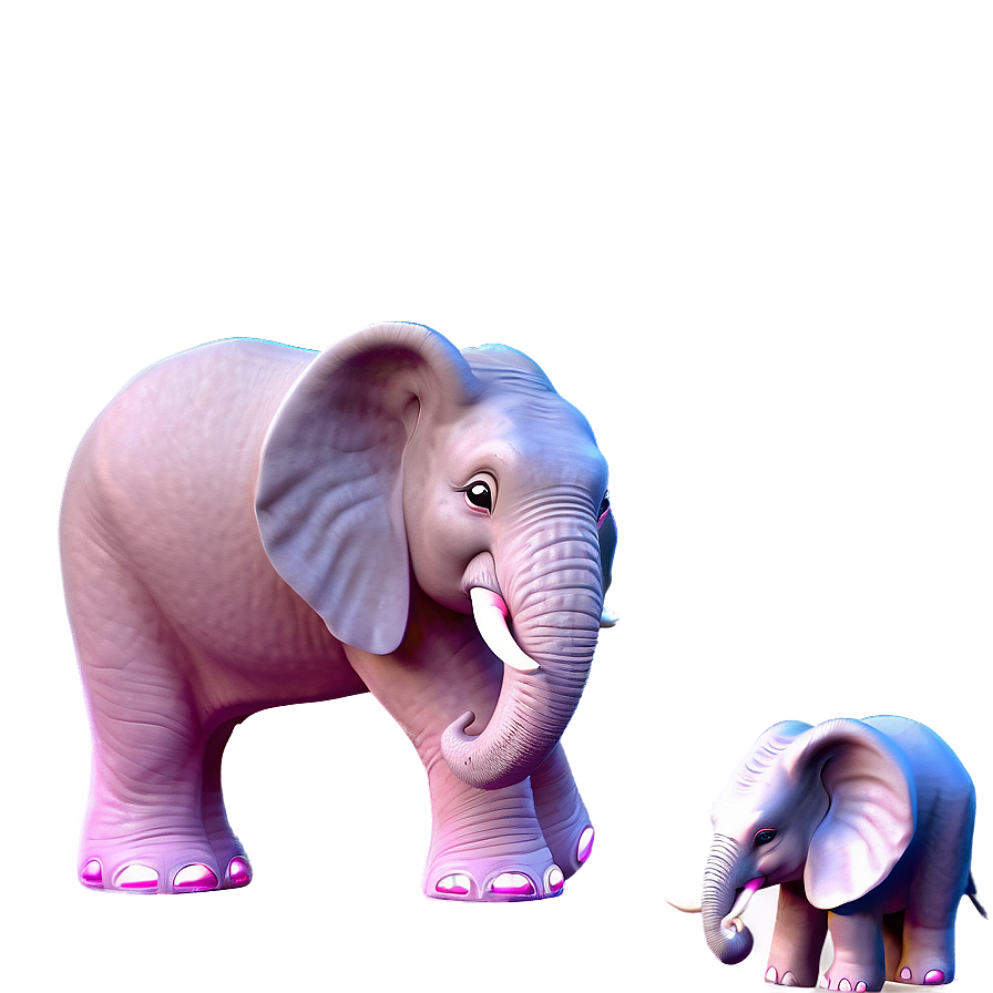 Pink Elephant Cartoon Png Pxb PNG Image