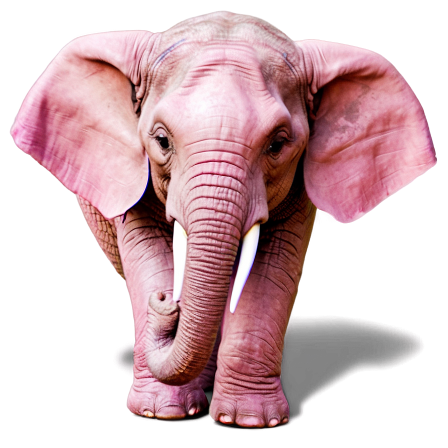 Pink Elephant Making Friends Png Cpt34 PNG Image