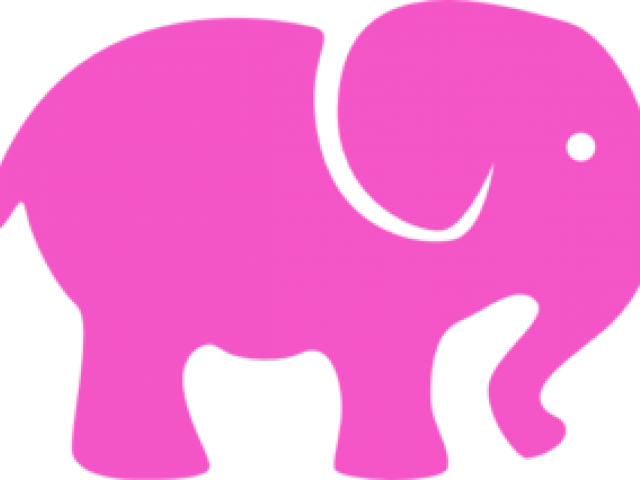 Pink Elephant Silhouette PNG Image