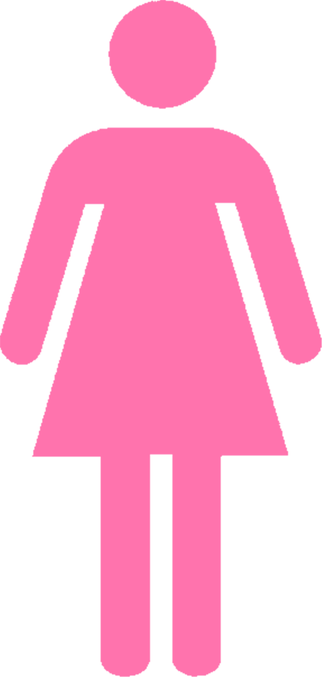 Pink Female Restroom Sign PNG Image