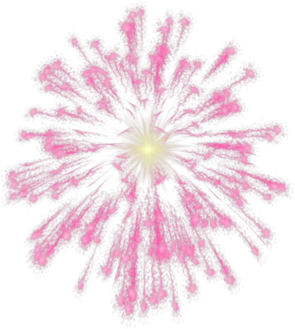 Pink Firework Explosion Clipart PNG Image