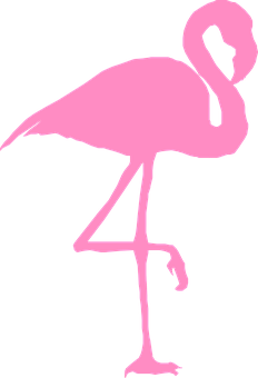 Pink Flamingo Silhouette PNG Image