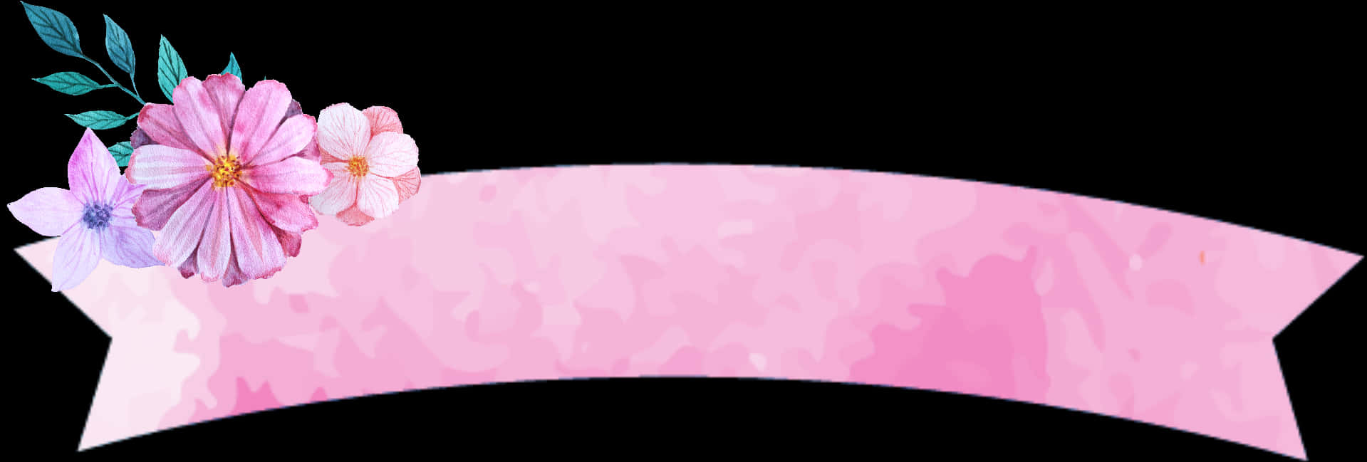 Pink_ Floral_ Banner_ Design PNG Image