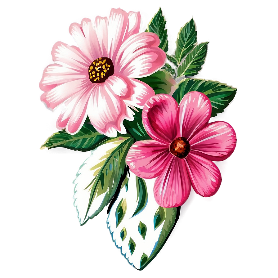 Pink Floral Bouquet Png Bot PNG Image