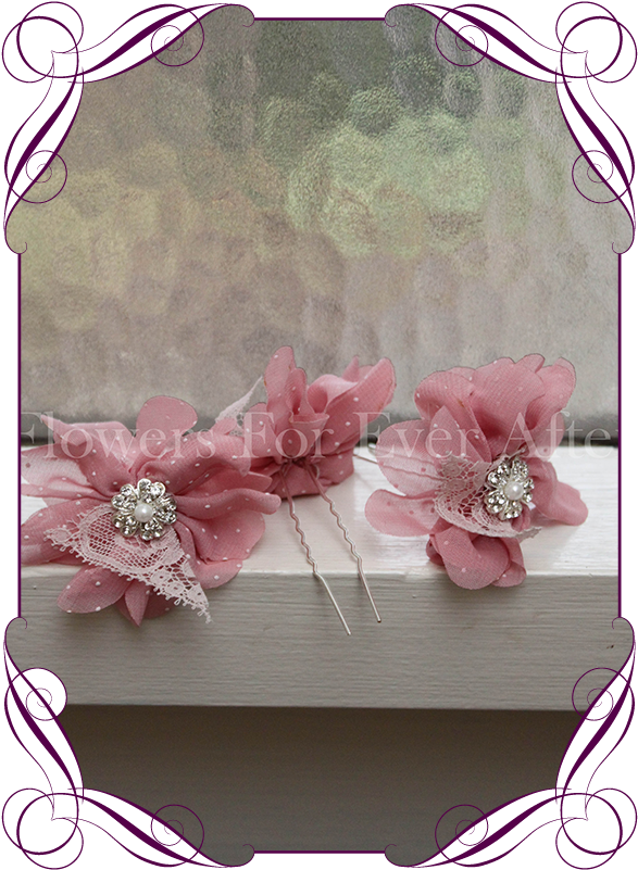 Pink Floral Hair Accessories PNG Image