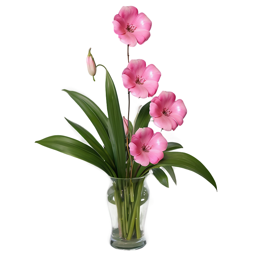 Pink Flower In Vase Png 05242024 PNG Image