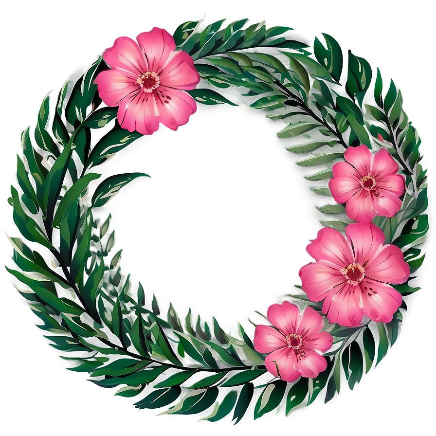 Pink Flower Wreath Png 05242024 PNG Image