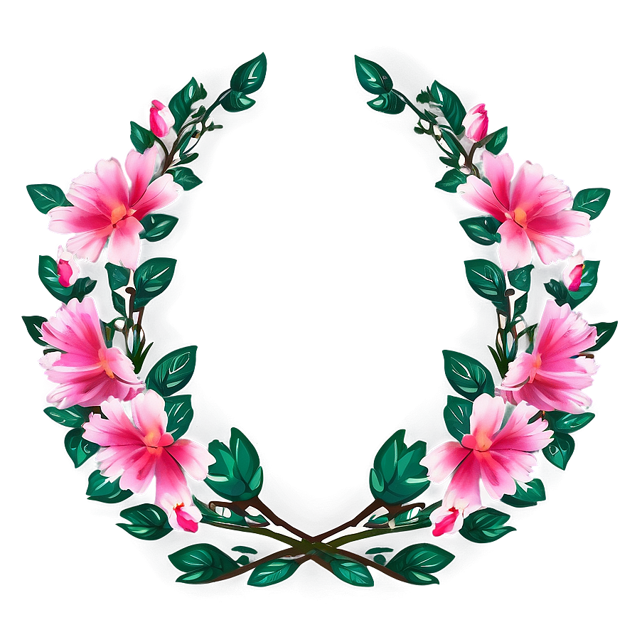 Pink Flower Wreath Png 05242024 PNG Image