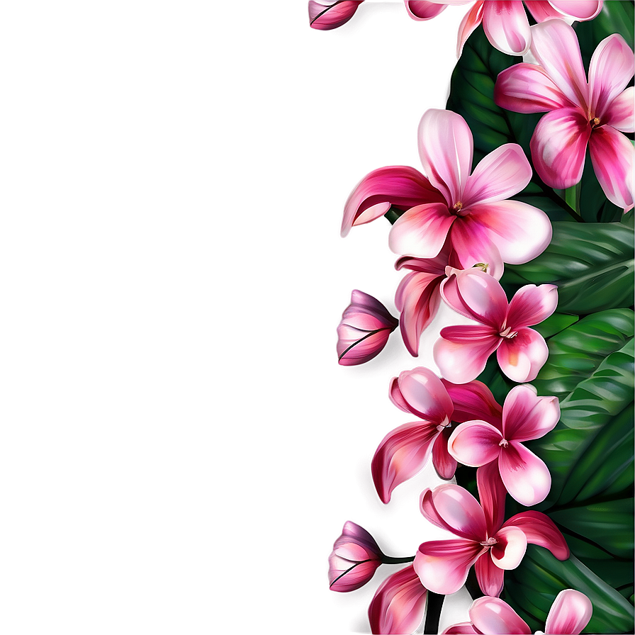 Pink Flowers Art Png Lwf PNG Image