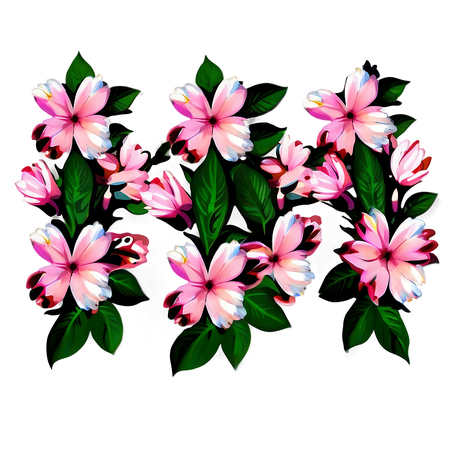 Pink Flowers Design Png Vpt64 PNG Image