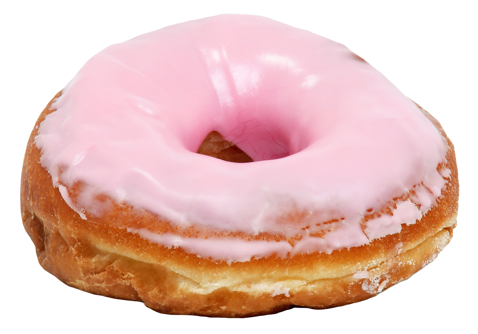 Pink Frosted Donut Isolated PNG Image