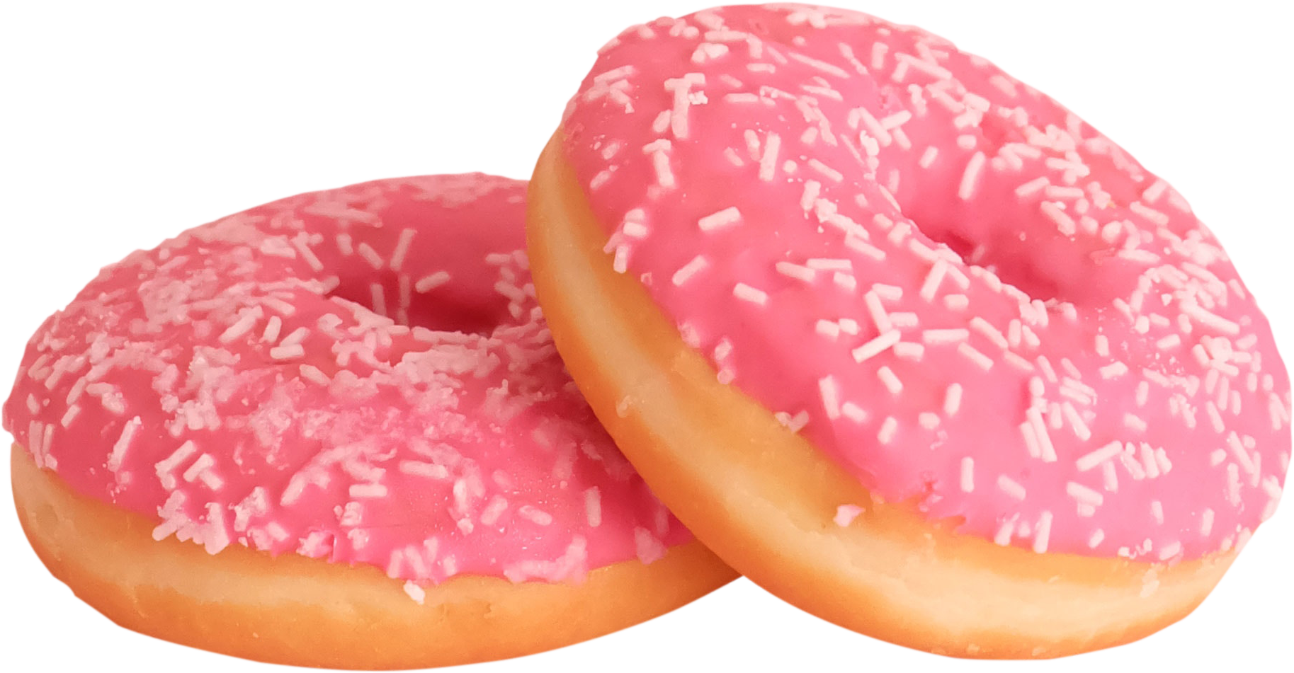 Pink Frosted Sprinkled Doughnuts.png PNG Image