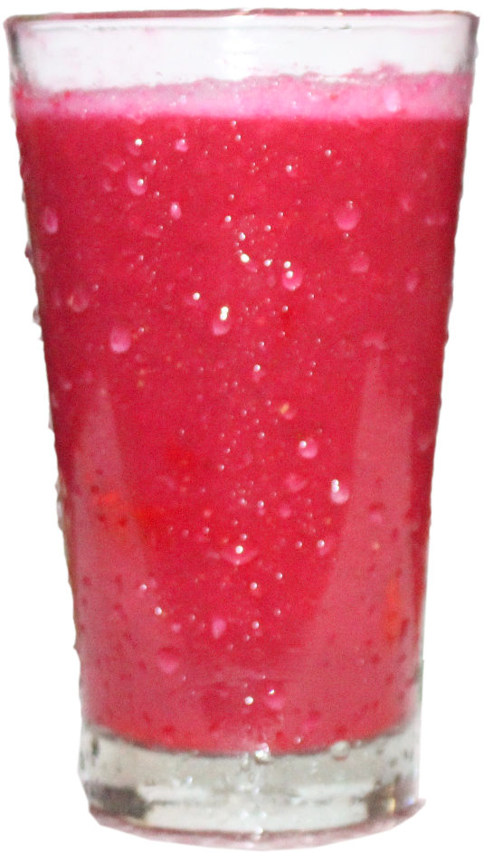 Pink Fruit Smoothie Glass PNG Image