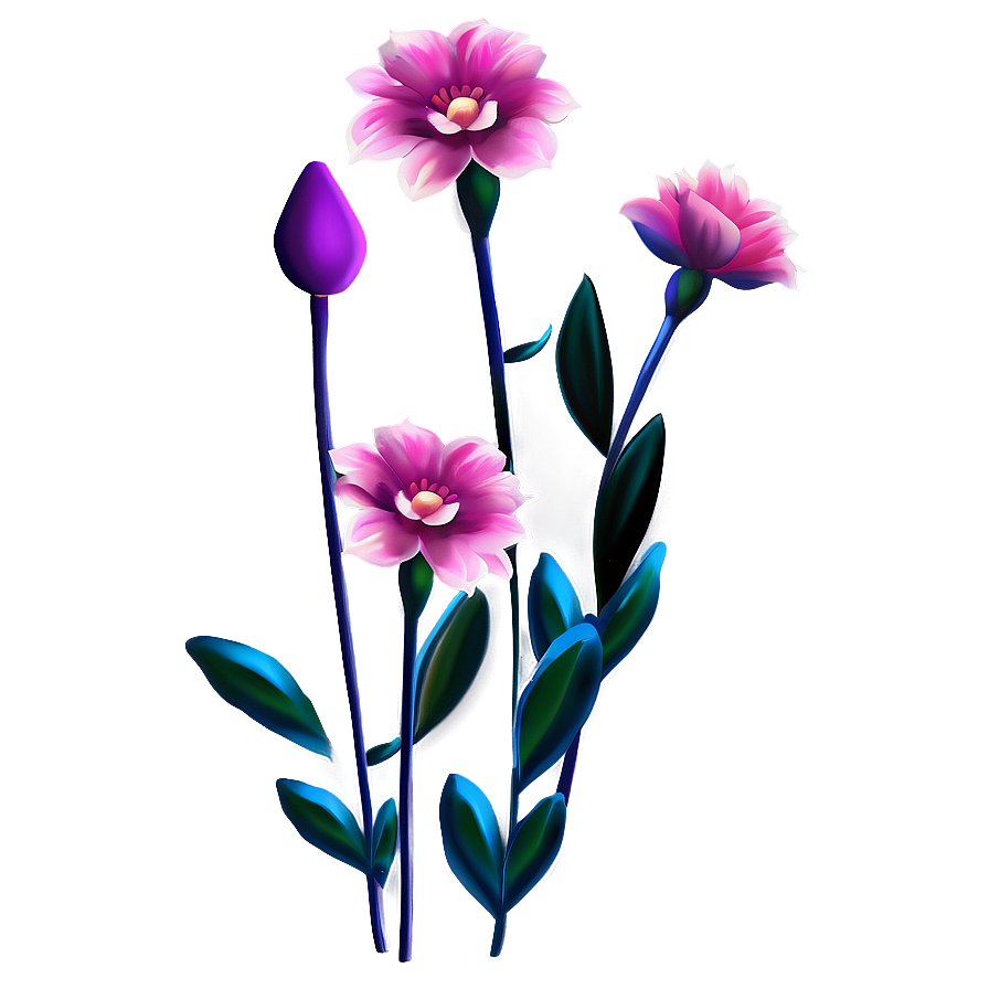 Pink Garden Flower Png Ekq34 PNG Image