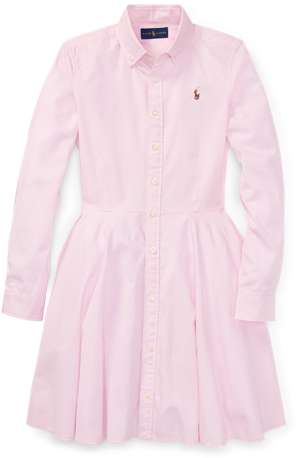 Pink Girls Dress Shirt Oxford PNG Image