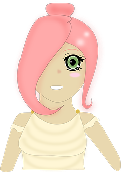 Pink Haired Anime Character PNG Image