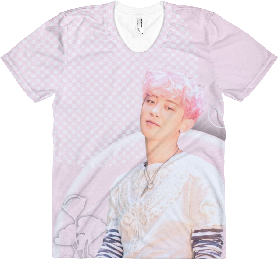 Pink Haired Man Tshirt Design PNG Image