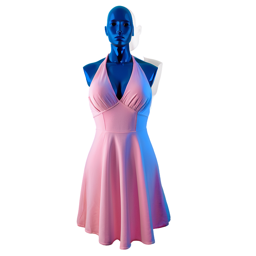 Pink Halter Dress Png Ycw97 PNG Image