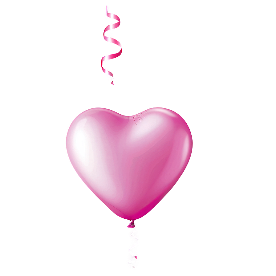 Pink Heart Balloon Png Vva PNG Image