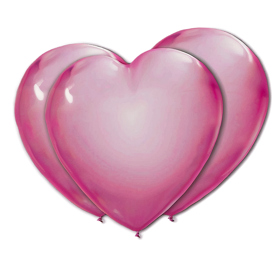 Pink Heart Balloons Love Png Enm93 PNG Image