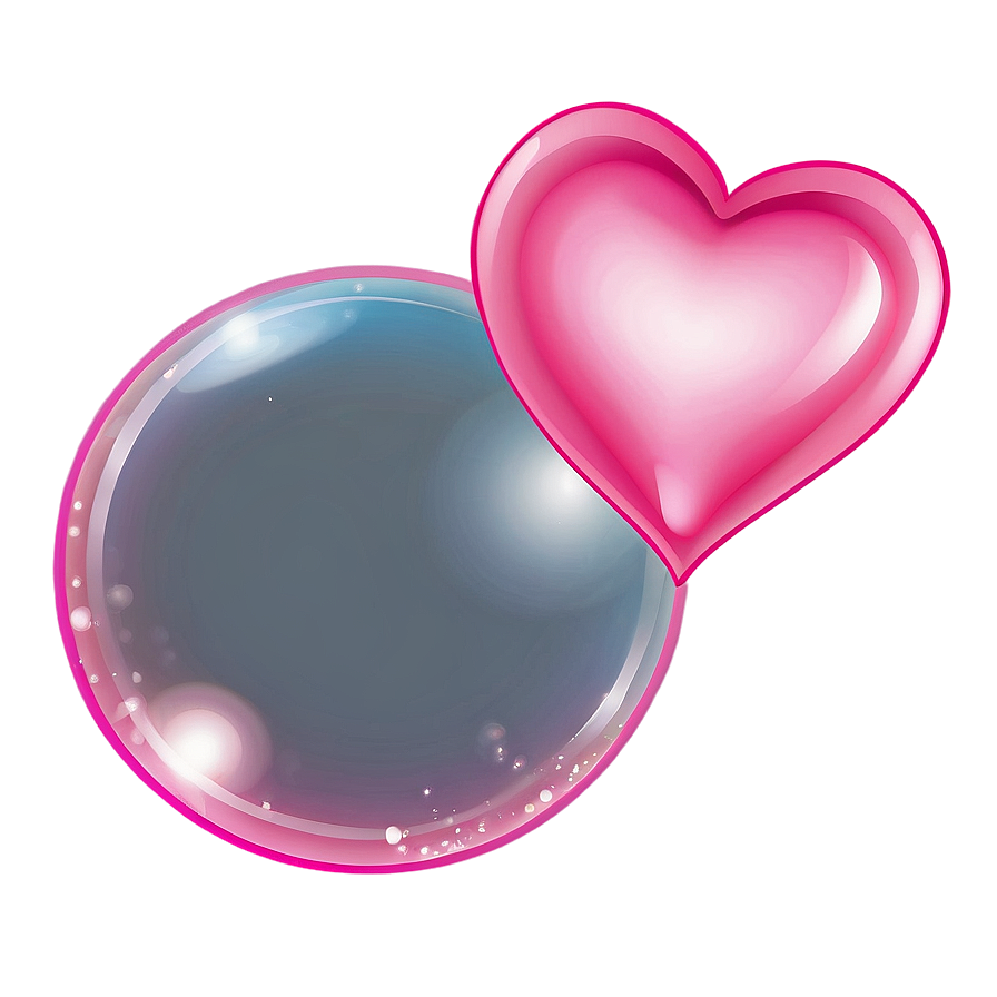 Pink Heart Bubble Png Ahv87 PNG Image