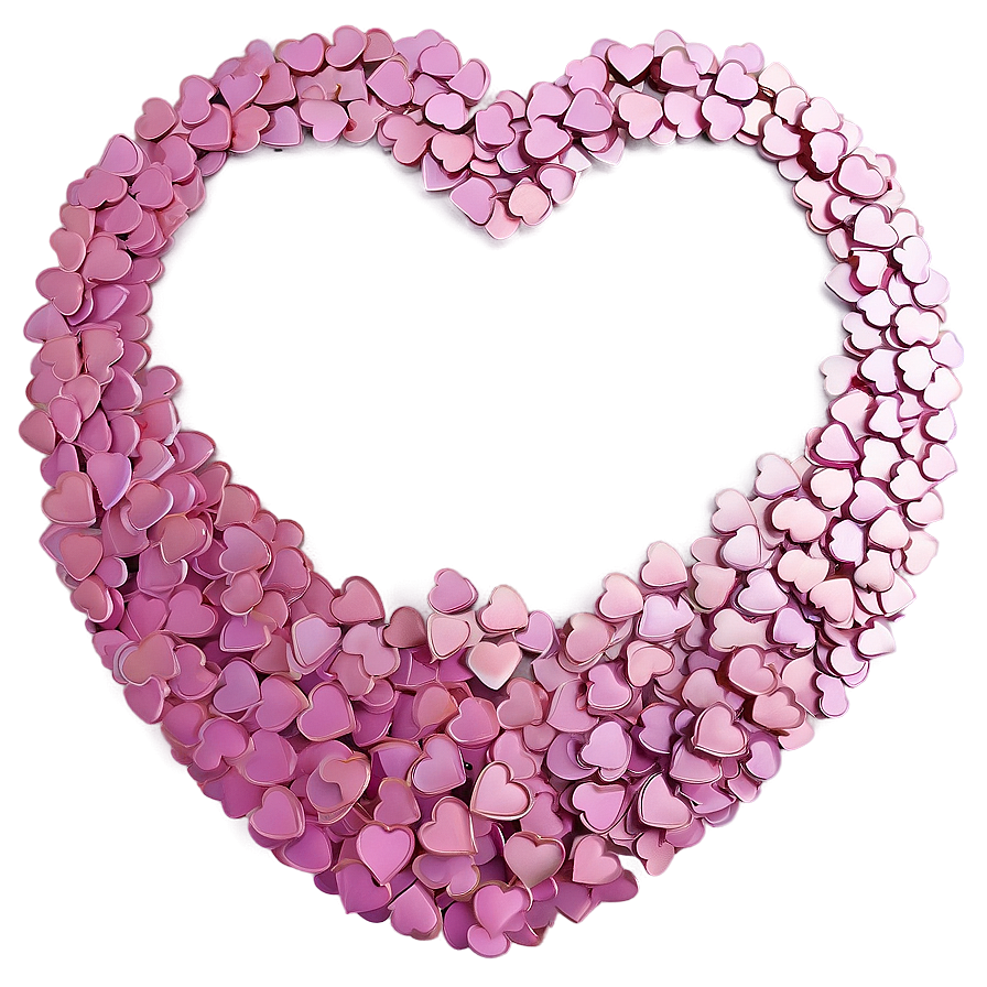 Pink Heart Confetti Png Tjm PNG Image