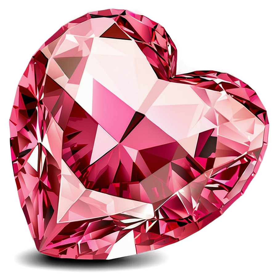 Pink Heart Diamond Brilliance Png Ipj62 PNG Image