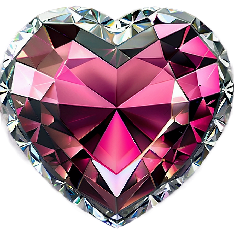 Pink Heart Diamond Essence Png Vmi1 PNG Image