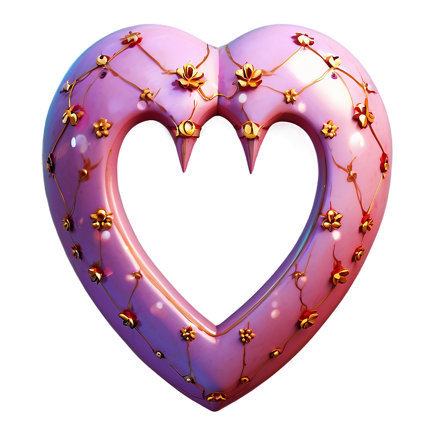 Pink Heart Frame Png Ijf PNG Image