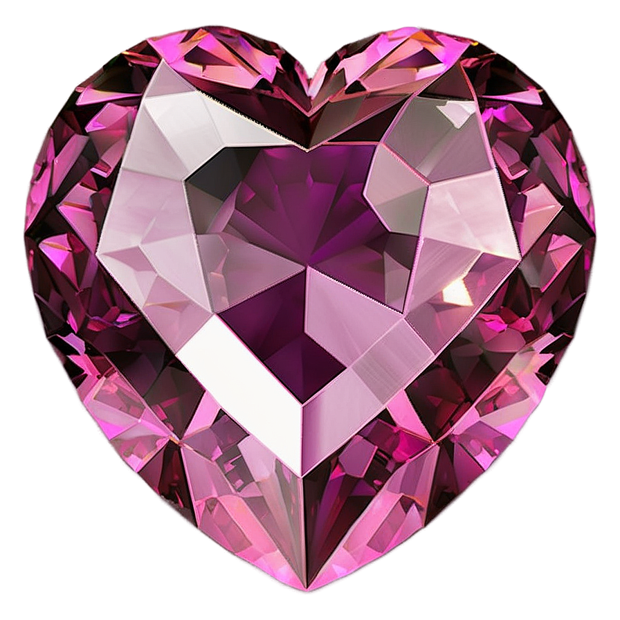 Pink Heart Gemstone Png Poa PNG Image