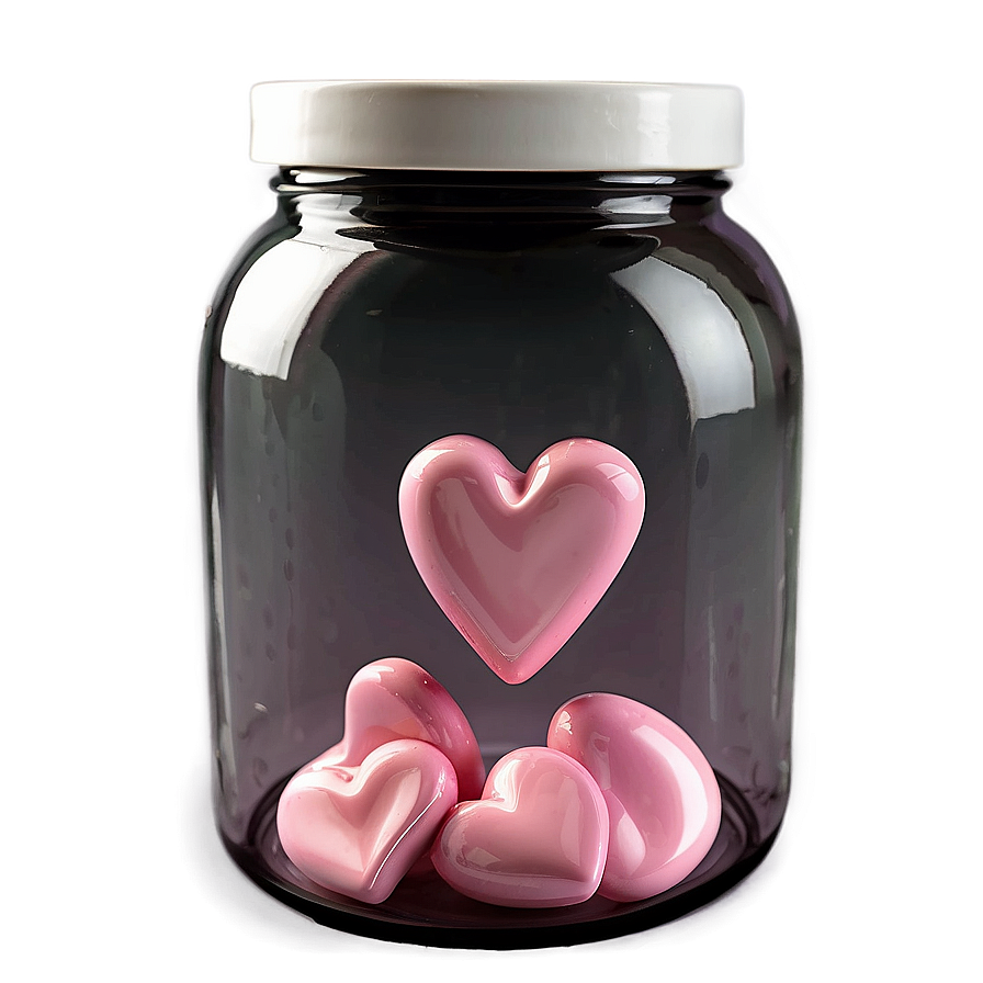 Pink Heart In A Jar Png Fxf77 PNG Image