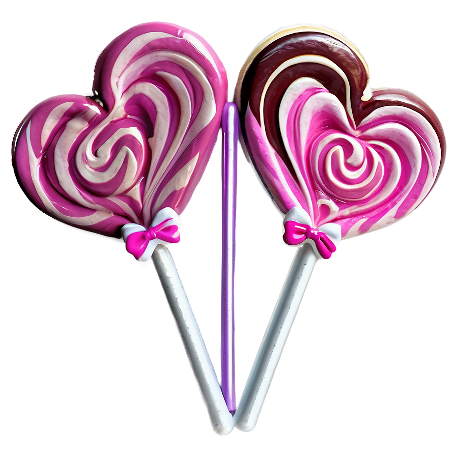 Pink Heart Lollipop Png Pvs50 PNG Image