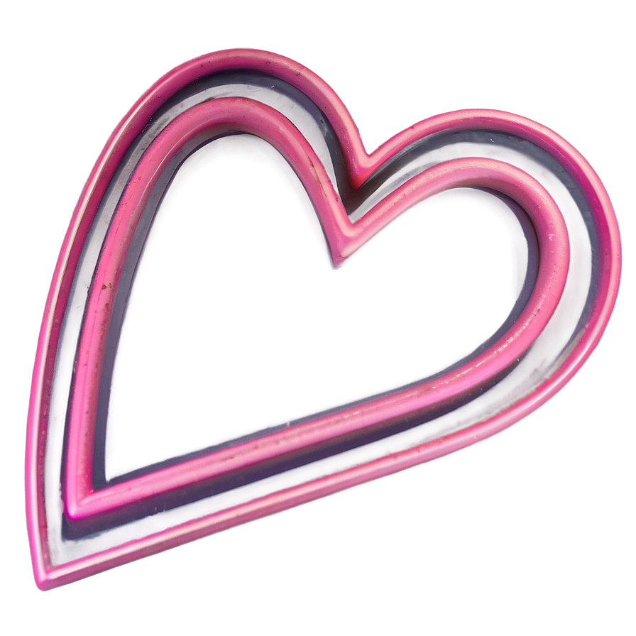 Pink Heart Outline Png 05252024 PNG Image