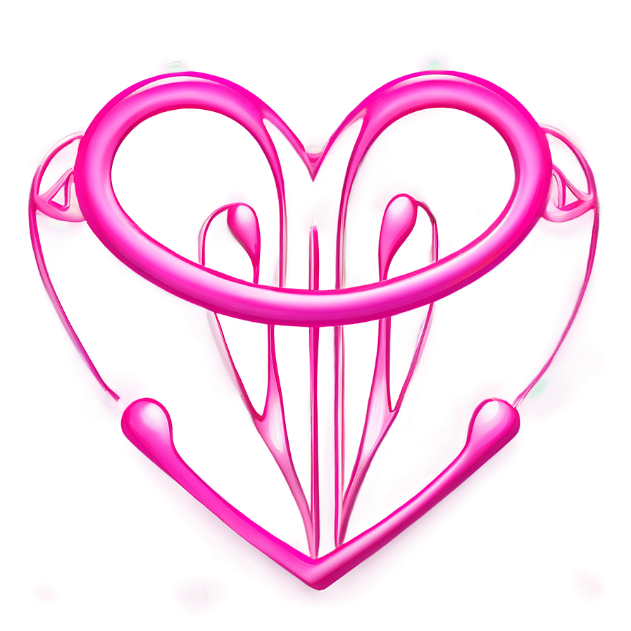 Pink Heart Outline Png 81 PNG Image