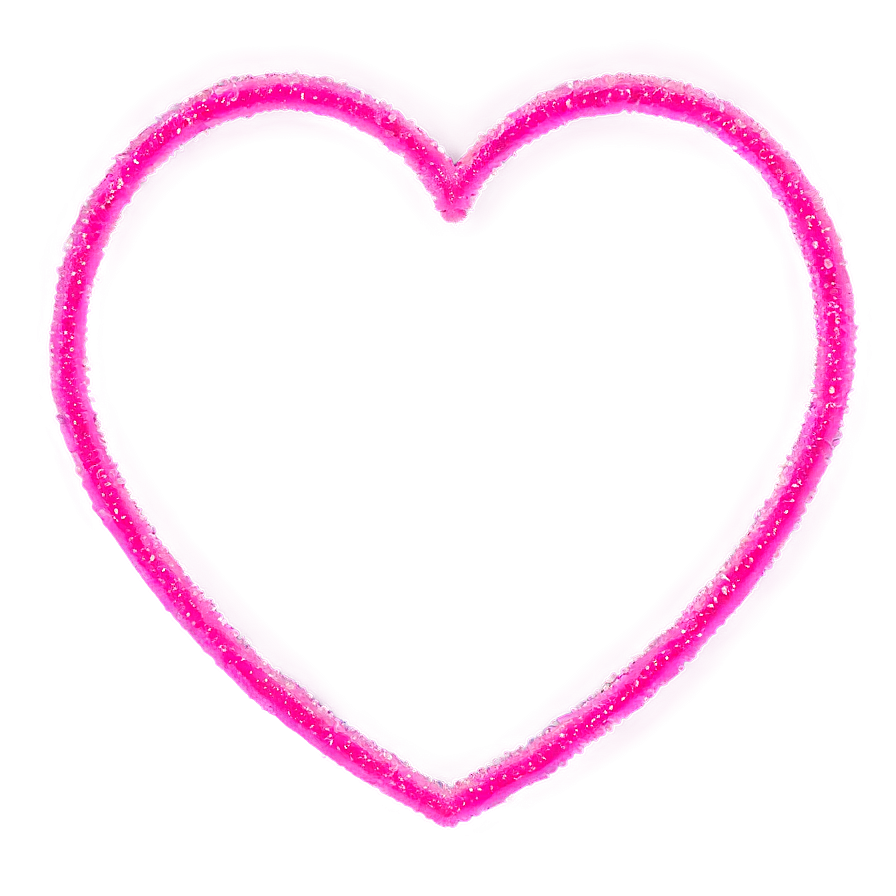 Pink Heart Outline Png 93 PNG Image