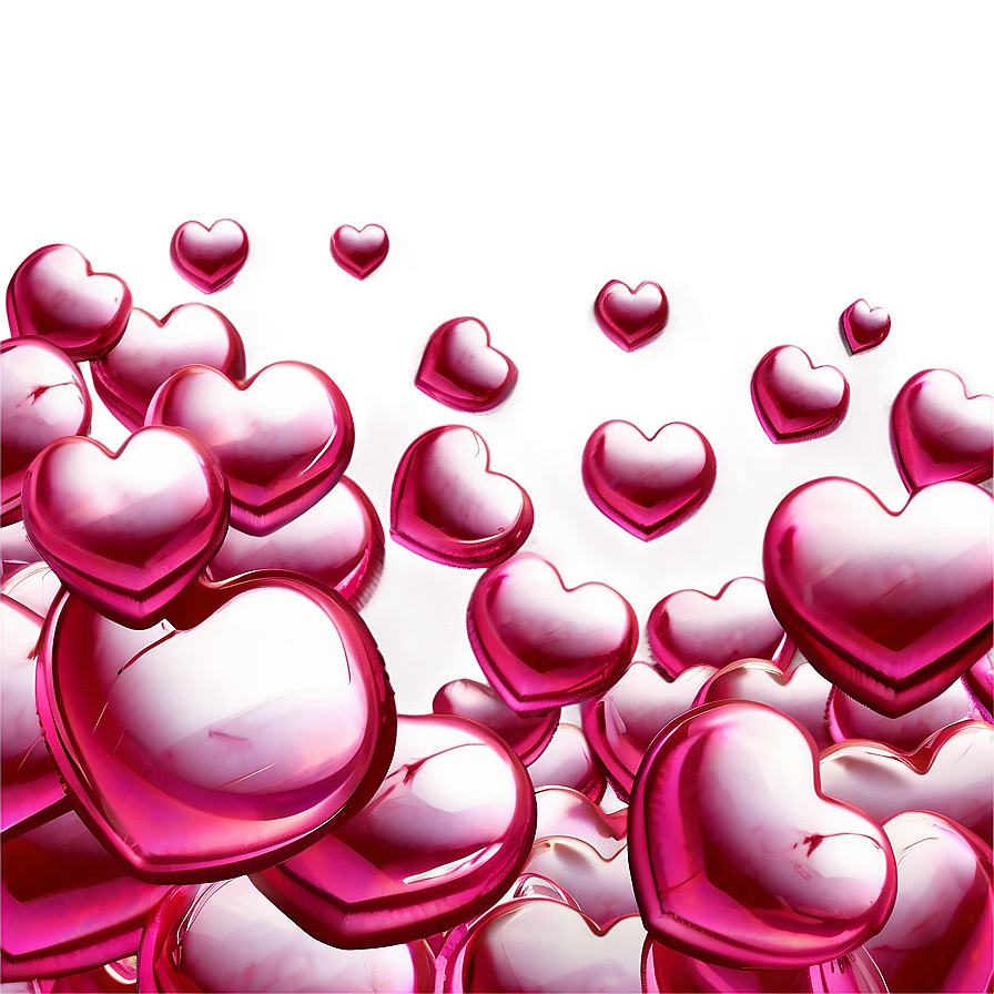 Pink Hearts A PNG Image