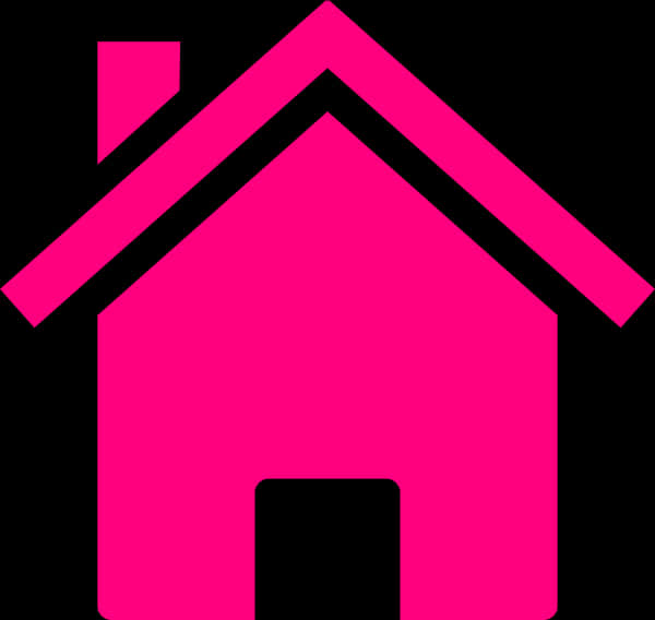 Pink Home Icon PNG Image