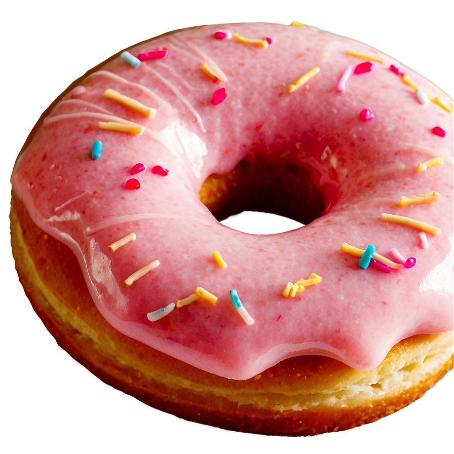 Pink Iced Donut Png Lle93 PNG Image