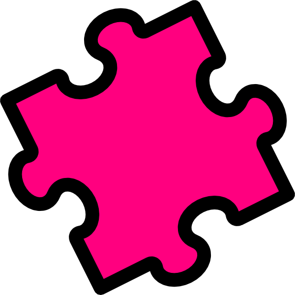 Pink Jigsaw Puzzle Piece PNG Image