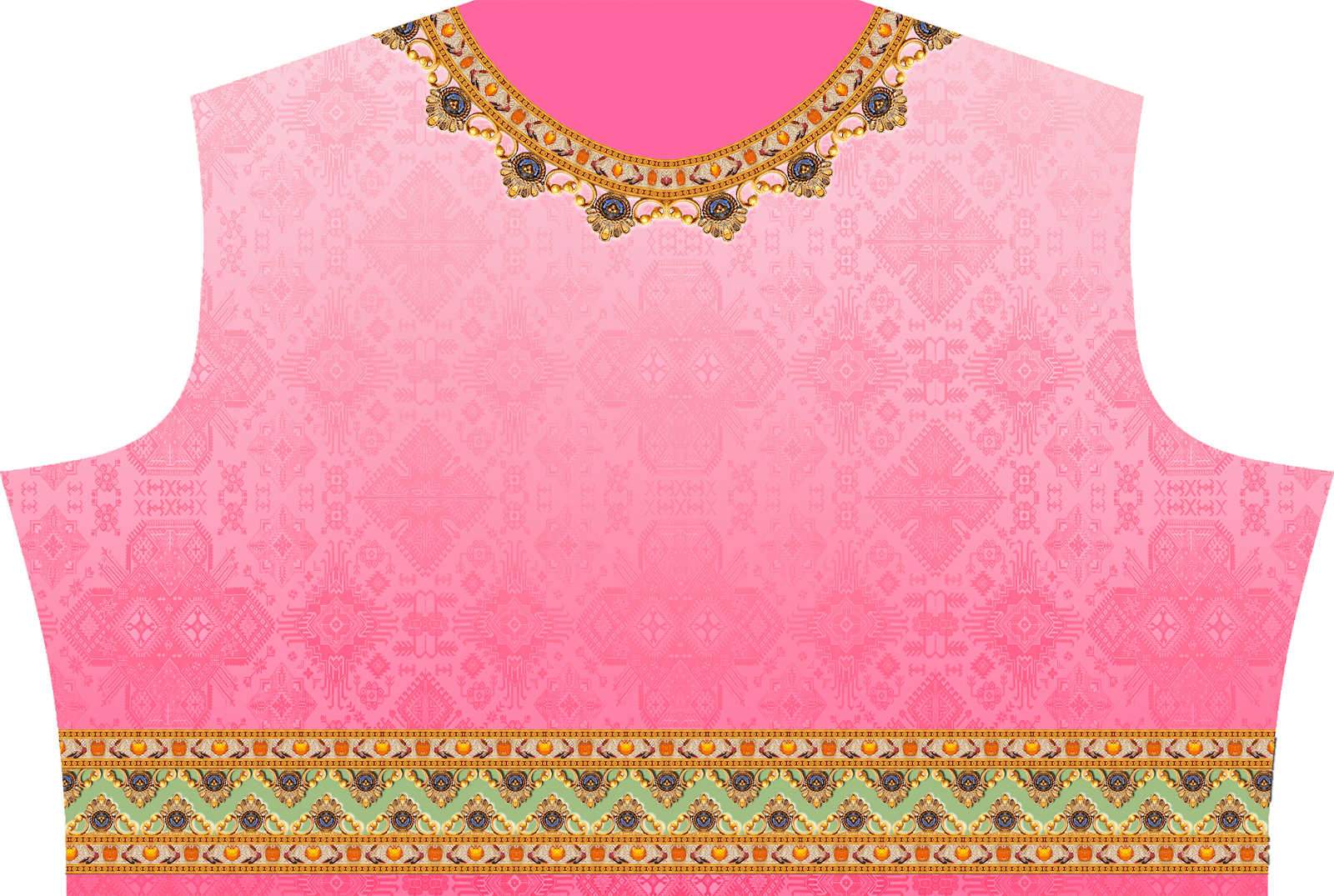 Pink Lehenga Choli Design PNG Image